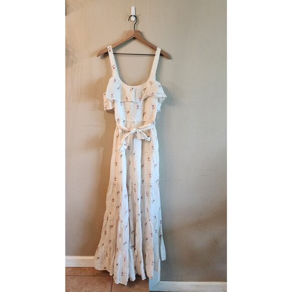 NWT Paige Women's Tevin Maxi Dress SZ Medium Tiered Cottagecore Fairycore - Picture 4 of 14
